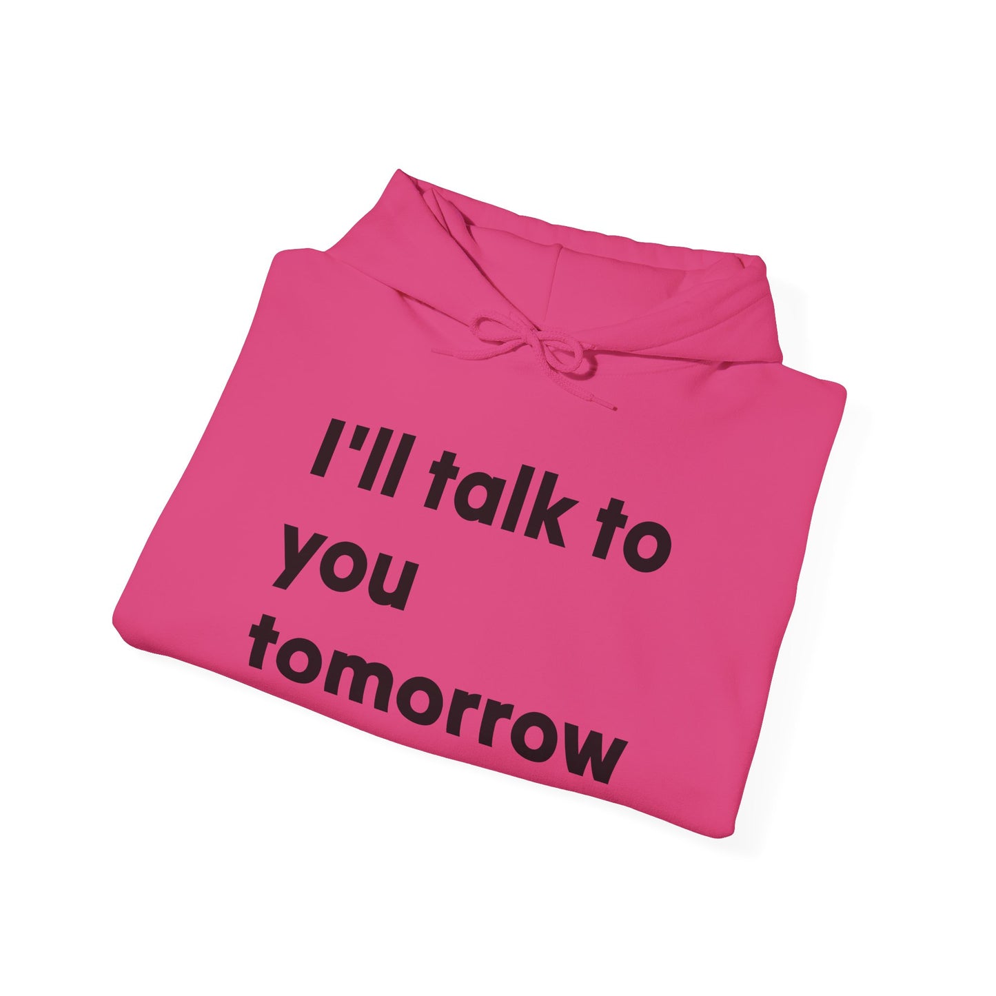 Funny Quote Hoodie "Sshhh...I'll talk to you tomorrow"